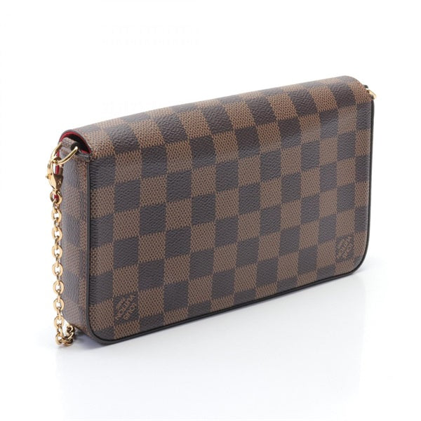 LV Felicie Pochette chain Shoulder Bag N40492 Damier Ebene  Women