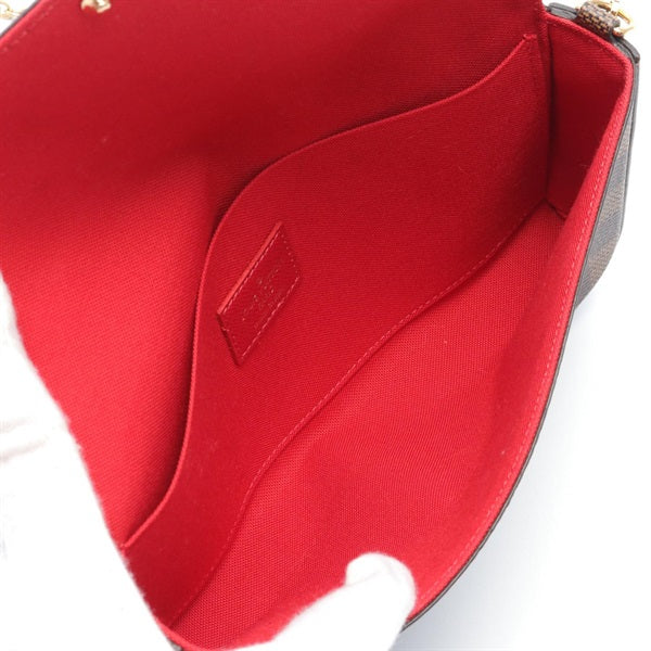 LV Felicie Pochette chain Shoulder Bag N40492 Damier Ebene  Women
