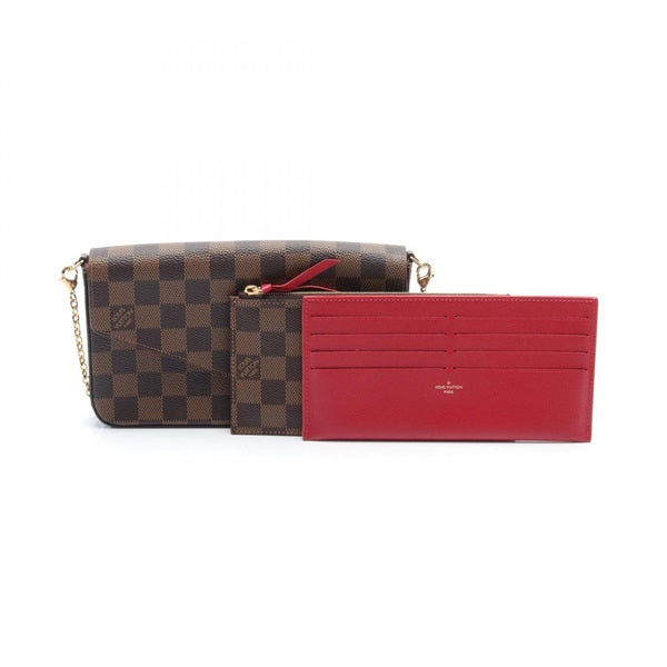 LV Felicie Pochette chain Shoulder Bag N40492 Damier Ebene  Women